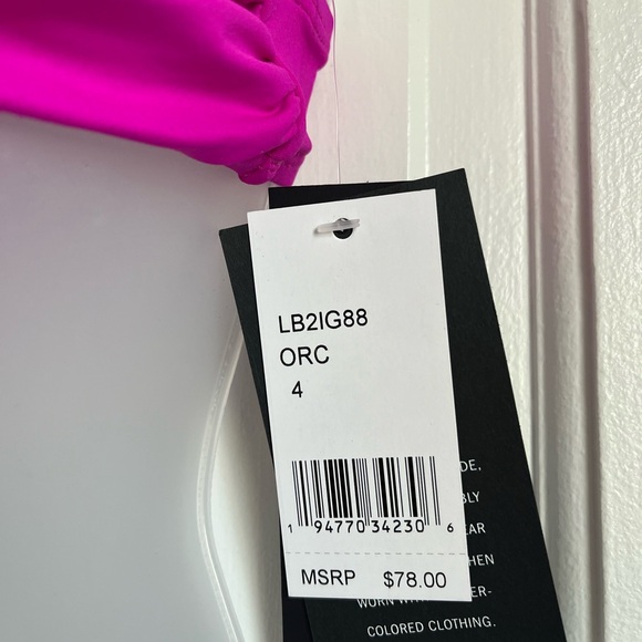 La Blanca - Island Goddess High Neck Midkini Top “Orchid” pink / purple - Size 4 - Picture 3 of 3